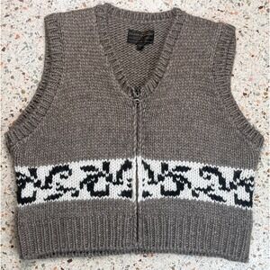 Filson Vtg Women's Luxury Virgin Wool Made In Italy Sweater Vest Size XL